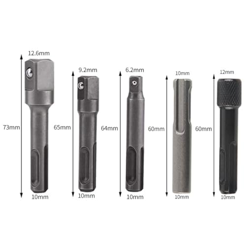 SDS Plus Socket Adapter Set(4Pcs), 1/4 Hex to 1/4