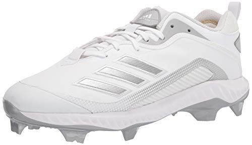 adidas Men's FV9365 Baseball Shoe, White/Silver/White, 13