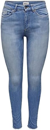Only, Kadın, ONLBLUSH HW SK ANK RAW DNM REA006, Açık Mavi Denim, S