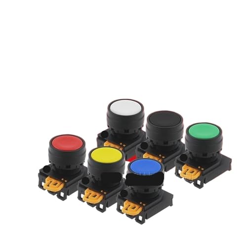 Bouton de commutation réinitialisation YW1B-M1E10 blanc pour panneau commande - 3