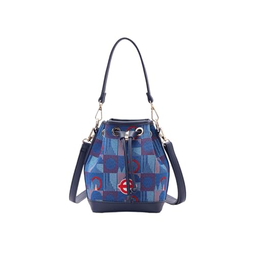 Signare London Handbag for Women – Drawstring Bucket Bag |