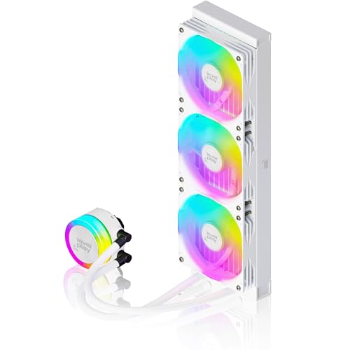 Levelplay Combat Liquid 360 SE Cooler CPU AIO - TDP 300W, Copertura Pompa ARGB, Radiatore Cooling da 360mm, Ventole Single-Frame 360, Compatibile con AMD AM5/AM4 & Intel LGA 1851 / LGA 1700 - Bianco