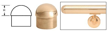 KegWorks Domed End Cap - Polished Brass - For 2