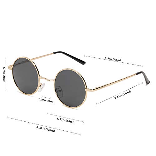 Image of Vintage Small Round Polarized Hippie Sunglasses for Men Women Circle Sun Glasses NP1002