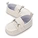 Canyoule Baby Toddler Boys Girls Loafers Newborn Leather Moccasins Infant First Walking Dress Crib Shoes 12-18 Months Infant,White