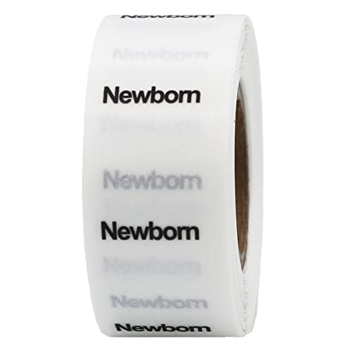 Étiquettes vêtements nouveau-né autocollantes rondes Clear Circle 0,75 cm
