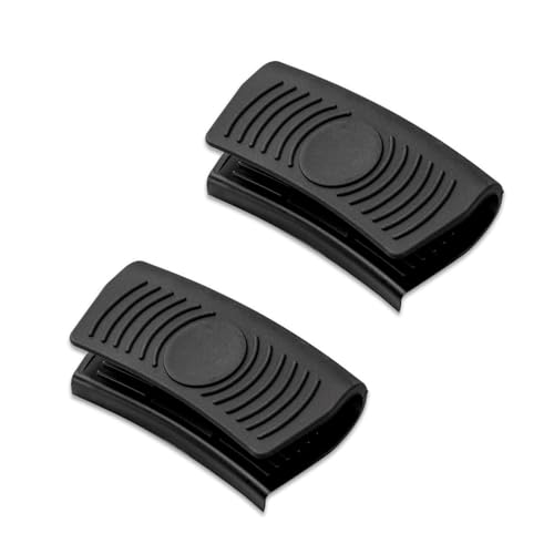 2 Stück Silikongriffe für Töpfe,Topfgriff Hitzeschutz,Silikon Helfen Griff Halter,Hitzebeständig Topfgriffe,rutschfest Hitzebeständige Griffaufsätze für Bratpfannen Küche Kochen Backen (Schwarz)