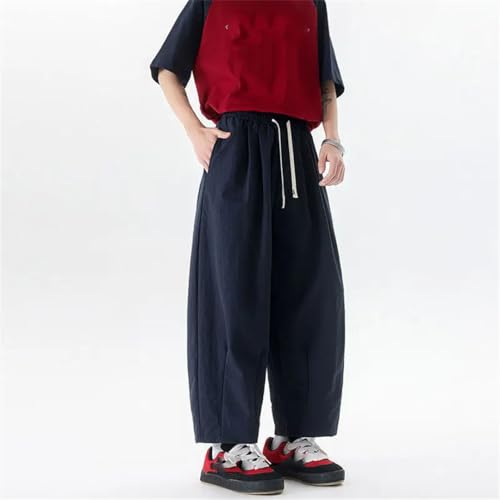 Men's Hip Hop Streetwear Style Jogger Harem Trousers Casual Thermal Fleece Trousers3