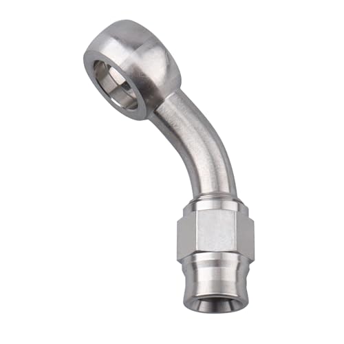 Image of AC PERFORMANCE 3AN to 10.2mm Banjo 45 Degree Brake Hose Fitting Stainless Steel