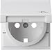Produktbild Gira 092203 Abdeckung Schuko Klappdeckel System 55, reinweiß