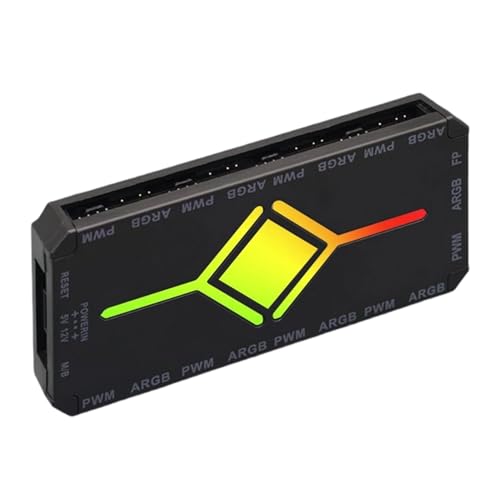 Controlador ARGB y divisor magnético de ventilador PWM de 3 pines para iluminación de PC