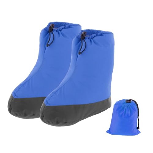 Dickly Calcetines cálidos de plumón, resistentes al viento, para acampar, para exteriores, interiores y snowboard, Xl Rojo
