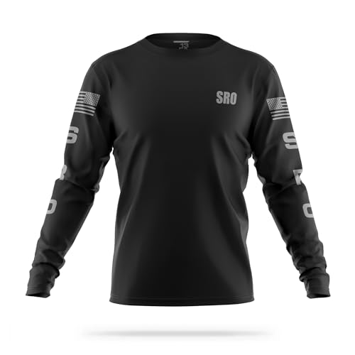 School Resource Officer Performance Long Sleeve - USA Patriotic Shirt - Durable Breathable Moisture-Wick Law Enforcement