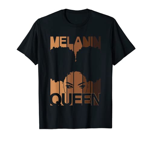 Melanin Queen Afro Black Educated Orgoglioso Empowerment Regalo Maglietta
