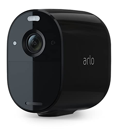 Arlo Arlo Essential Camara Vigilancia WiFi Exterior 1080p HD, Camara Vigilancia WiFi Interior, Sensor de Movimiento, Alarmas Para Casa, Prueba Arlo Secure Incluida, Visión Nocturna, 1 Cámara, Negra