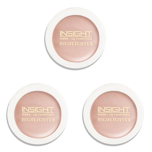 Image of INSIGHT Highlighter for Face & Body - Cosmic Power | Glitter Shimmer Makeup | Creamy, Lightweight, Easy to Blend, Long-Lasting Glow | 3.5g (Pack of 3)