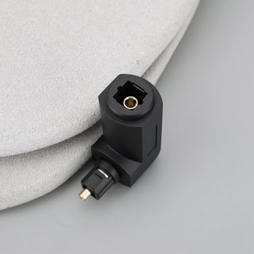 2 adaptadores TosLink ópticos en ángulo 90 grados miniatura 6