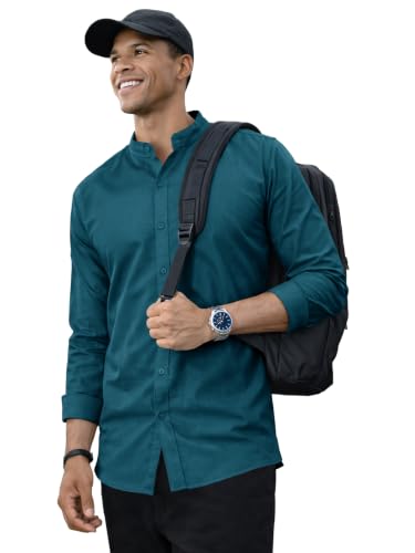 Image of Noble Monk Men's Full Sleeve Shirt | Casual Formal Button Down Top | Regular Fit Stylish Wear | Comfortable Everyday Apparel