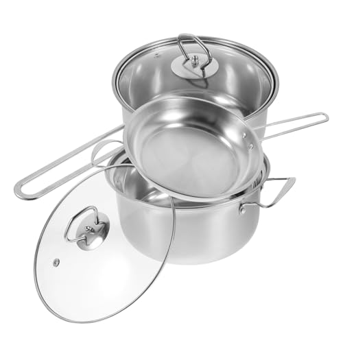 HLRTBCN 1set Stainless Steel Pot Set Soup Pot Frying Pan Set Induction Compatible Easy Aqiong