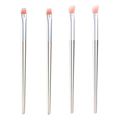 TEONEI Neon Pink Eyeshadow Brush,Eyeshadow Blending Brush,Eye Makeup Applicators Concealer Brush,Cosmetic Tools,4PCS