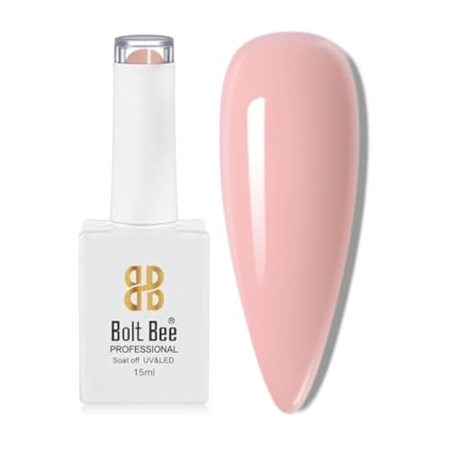 Image of Bolt Bee Pink Color Gel Nail Polish Soak Off UV Gel DIY at Home Manicure Salon Nail Art (132, 15ml)