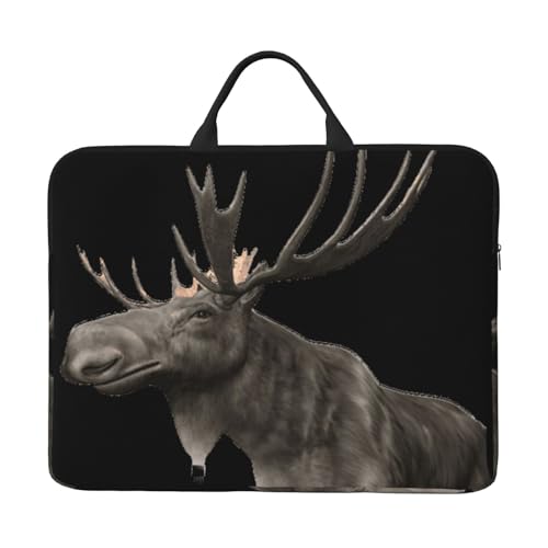 kkvhhyuo Moose Print 14 Inch Laptop Sleeve Case Lightweight Laptop Case With Handle Portable Computer Bag For Work Commuting Daily Use