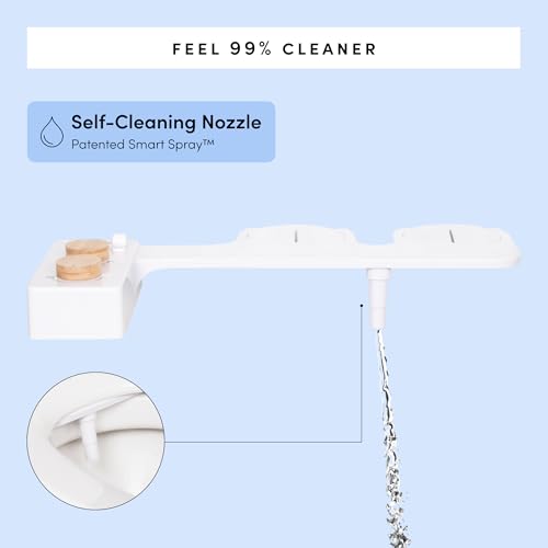 TUSHY Self-Cleaning Cool to Warm Water Bidet Attachment. Easy Universal DIY Install, No Plumber Required (Sink Connection Needed for Water Temperature Control), Bronze Knob