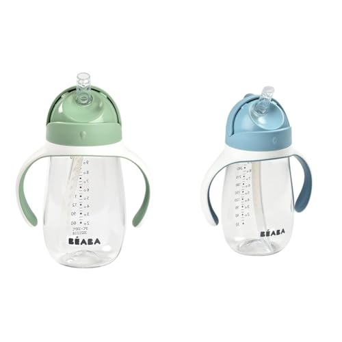 Tasse paille enfant 100% étanche Béaba avec ouverture facile et anti-fuite