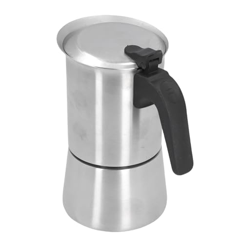 Cafetera espresso de estufa, cafetera de estufa de acero inoxidable 304, cafetera italiana moka para preparar agua y leche, con un rico sabor, ideal para viajes en casa (300ML)