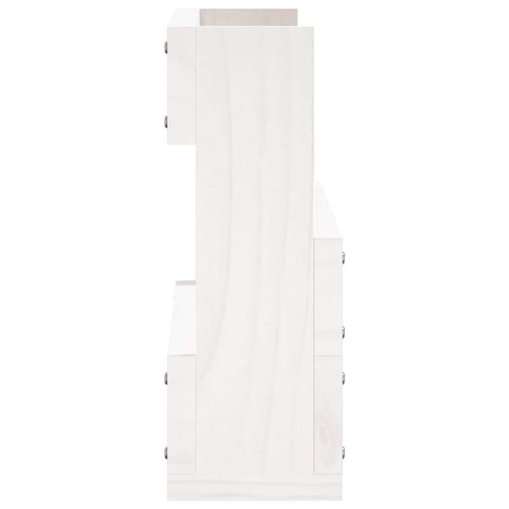 vidaXL Estantes de Zapatos de Pared 2 uds Madera Pino Blanco 59x9x23cm