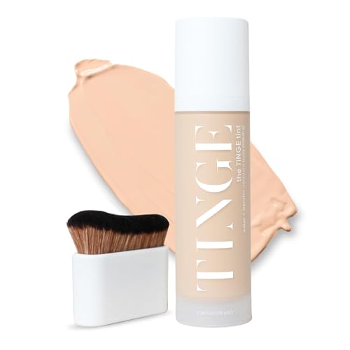 Tinge Fair Neutral Body Makeup & Kabuki Brush Bundle, Medium Coverage