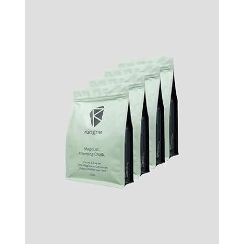 RUNGNE Magdust 4-Pack Chalk - Premium Sports Chalk for Rock Climbing, Bouldering, Gym, and Weightlifting - High-Performance for Superior Grip Formula Cover