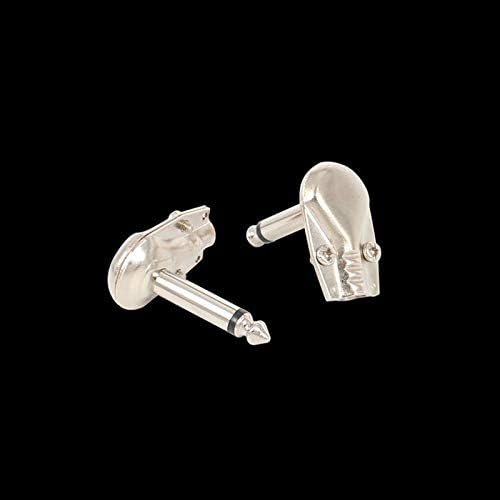 Davitu Electrical Equipments Supplies - 100PCS Elbow 90Jack 6.5mm Sophomore Audio Microphone Plug Power Amplifier Adapter 6.35 mm Connector Right Angle Mono Guitar Plug
