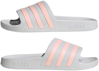adidas Women's Adilette Aqua, DashGreyHazeCoralDashGrey, 7 — view 9