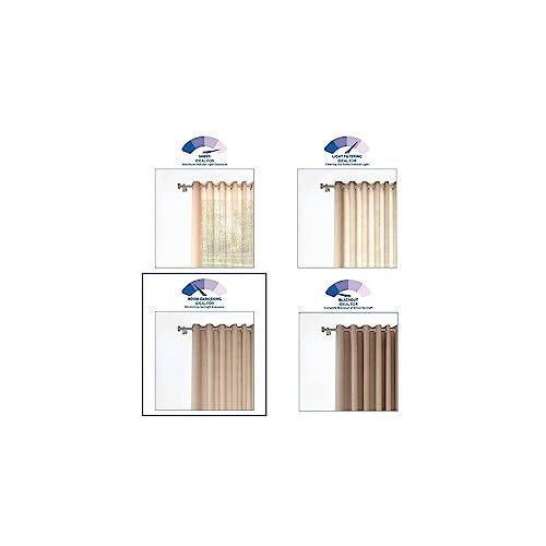 Image of Wakefit Curtains 5 feet Long Set of 2, Window Curtains, Window Curtains 5 feet, Jacquard Curtains, Polyester Curtains (Squash - Floral Light Brown)