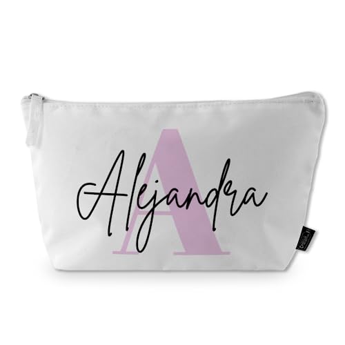 Neceser para Maquillaje, Grande Personalizado con Inicial y Nombre Elegante