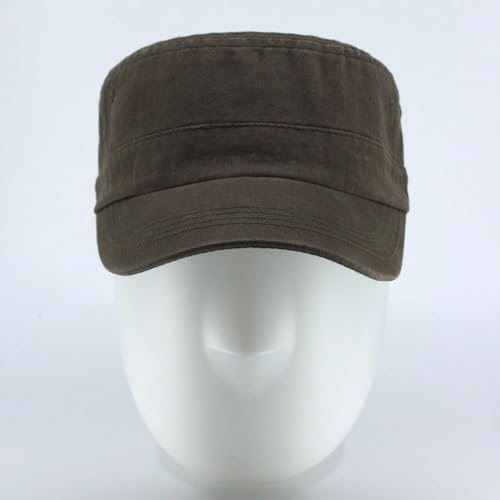 Image of The Vintage Year Heavy Stitching Washed Cotton Cadet Hat - Durable Military Baseball Cap for Men & Women, Outdoor Casual Wear