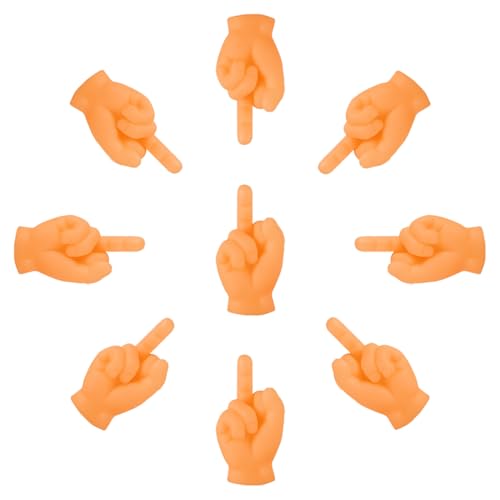 AEIOPRS 10 Stück Fingerpuppen Lustiges Set Spiel Streich Spielzeug für Haustiere Spiele Party Mittelfinger