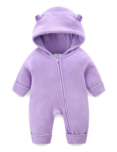 Babymine Newborn Baby Girl Fall Outfits 0-3 Months Winter Onesie Purple - image 1