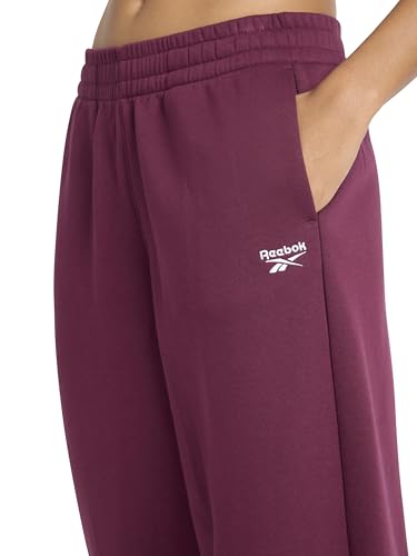 Reebok Women’s Barrel Pant, Standard Fit, 28” Inseam, Midweight Cotton-Poly Fabric, Black Cherry, Small - image 5
