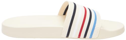 Tommy Hilfiger Chanclas Mujer Global Stripes Pool Slide Zapatillas de Baño, Blanco (Calico), 39 EU