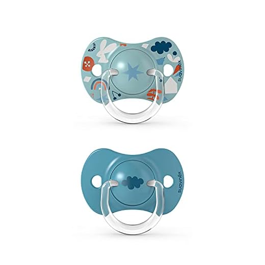 Suavinex 2 Succhietti con Tettarella Simmetrica Sx Pro per Bambini 6-18 Mesi, Tettarella più Piatta e Simmetrica in Silicone Flessibile, Azzurro