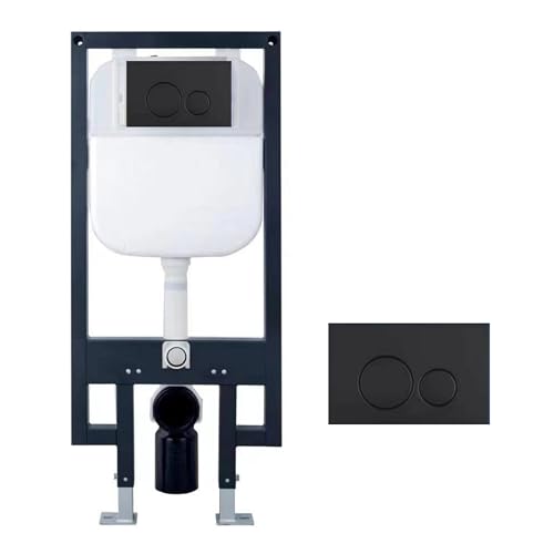 Catálogo para Comprar On-line Inodoros los 10 mejores. 41 MEJE #038A Porta tanque de inodoro empotrado con placa actuadora de doble descarga de color negro mate