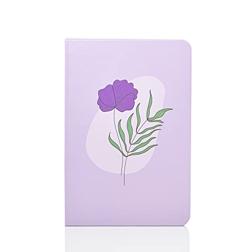 Image of FACTOR NOTES Hardbound Notebook: 100 GSM|A5|3 Bookmarks|200 Pages|Inner Pocket|Ruled (Violet Bloom)