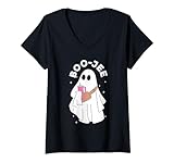 Photo Gallery halloween boujee boo-jee costume fantasma spooky stagione maglietta con collo a v Photo Gallery halloween boujee boo-jee costume fantasma spooky stagione maglietta con collo a v