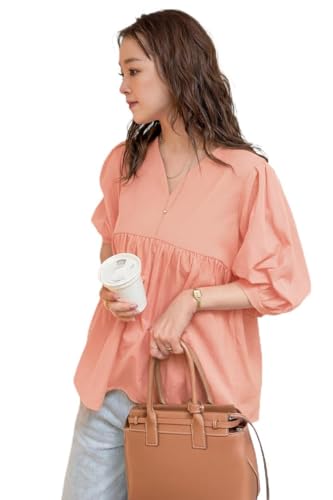 Image of Zilcon Women's Cotton Plain Styles Short Kurti for Women V-Neck Half Sleeve || Kurti for Woman || Short Kurtis for Woman