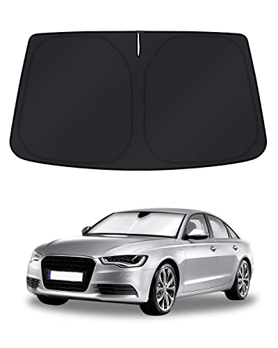 Image of KUST Windshield Sun Shade for Audi A6 Accessories 2019-2024 2025 2026 Window Shade Sun Visor Cover Foldable Blocks UV Rays Keep Your Car Cooler