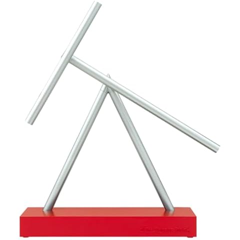 The Swinging Sticks Kinetic Energy Sculpture - Desktop Replica Version (Silver/Red) Cover