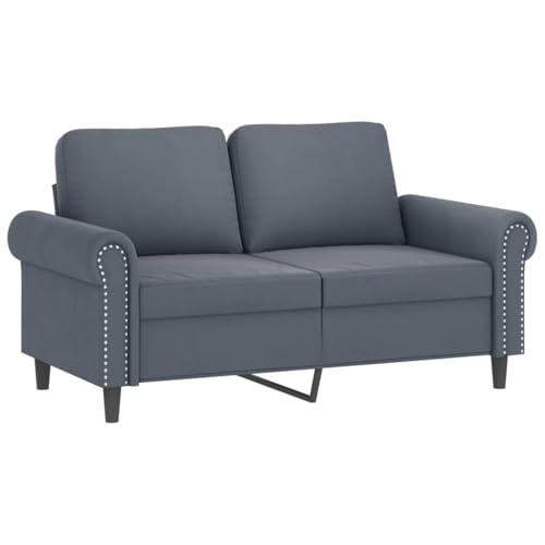 YUOTYRKTEJRSG 2-TLG. Sofagarnitur Dunkelgrau Samt Sofa Set mit Kissen. 2-Sitzer und 3-Sitzer Wohnzimmer Couchgarnitur. Bequem Stabil für Wohnbereich. Gästezimmer. Lesen und Entspannen – Bild 5