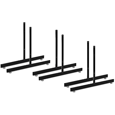 Only Garment Racks Black Gridwall"T" Base Rectangular Tube with Levelers (Economically Sold in a Set of 3 Pairs) Black Finish (1918 Black Legs - (3 Pairs)) Cover